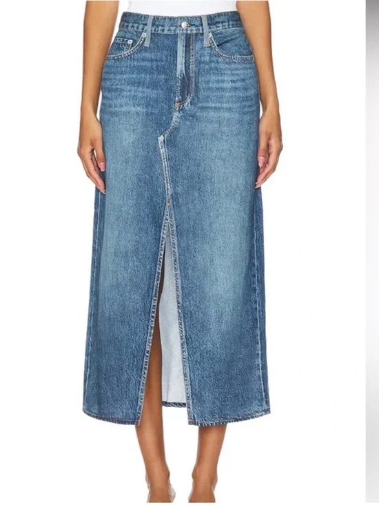 Rag & Bone Liquid Miramar Clara Midi Skirt- Size 26- Like New - Picture 2 of 15